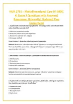 NUR 2755 &ndash; Multidimensional Care IV &lpar;MDC 4&rpar; Exam 1&comma;2&period;3&4 Questions with Answers&vert; Rasmussen University&vert; Updated&vert; Pass Guaranteed package deal