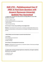 NUR 2755 &ndash; Multidimensional Care IV &lpar;MDC 4&rpar; Final Exam Questions with Answers&vert; Rasmussen University&vert; Updated&vert; Pass Guaranteed