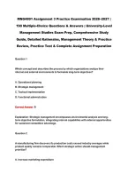 MNG4801 Assignment 3 Practice Examination 2026&ndash;2027 &vert;&NewLine;190 Multiple-Choice Questions & Answers &vert; University-Level&NewLine;Management Studies Exam Prep&comma; Comprehensive Study&NewLine;Guide&comma; Detailed Rationales&comma; Management Theory & Practice&NewLine;Review&comma; Practice Test & Complet