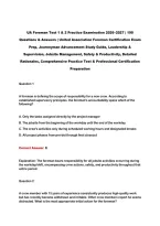 UA Foreman Test 1 & 2 Practice Examination 2026&ndash;2027 &vert; 190&NewLine;Questions & Answers &vert; United Association Foreman Certification Exam&NewLine;Prep&comma; Journeyman Advancement Study Guide&comma; Leadership &&NewLine;Supervision&comma; Jobsite Management&comma; Safety & Productivity&comma; Detailed&NewLine;Rati