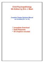 Solution & Answer Guide for Child Development by Eric J&period; Mash&comma; David A&period; Wolfe & Katherine Nguyen Williams