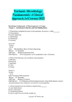 TEST BANK For Microbiology Fundamentals A Clinical Approach&comma; 4th Edition by Marjorie Kelly Cowan &colon;Complete Newest Version&lpar;2026&rpar;&NewLine;