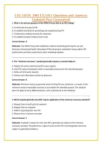 LSU GEOL 1001 EXAM 1 Questions and Answers&vert; Updated&vert; Pass Guaranteed