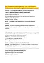 IAEM CEM&sol;AEM Exam Study Guide 2026&sol;2027 &vert; 300&plus; Practice Questions & &NewLine;Detailed Rationales &vert; Leadership&comma; Planning&comma; Preparedness&comma; Response & Recovery
