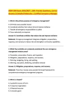 IAEM CEM&sol;AEM Exam 2026&sol;2027 &vert; 400 Practice Questions&comma; Correct Answers & &NewLine;Detailed Rationales &vert; Certified & Associate Emergency Manager 