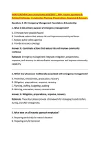 IAEM CEM&sol;AEM Exam Study Guide 2026&sol;2027 &vert; 300&plus; Practice Questions & &NewLine;Detailed Rationales &vert; Leadership&comma; Planning&comma; Preparedness&comma; Response & Recovery