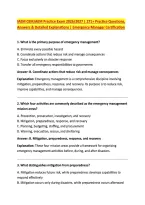 IAEM CEM&sol;AEM Practice Exam 2026&sol;2027 &vert; 271&plus; Practice Questions&comma; &NewLine;Answers & Detailed Explanations &vert; Emergency Manager Certification