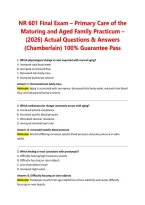 NR 601 Final Exam &ndash; Primary Care of the Maturing and Aged Family Practicum &ndash; &lpar;2026&rpar; Actual Questions & Answers &lpar;Chamberlain&rpar; 100- Guarantee Pass&period;pdf&NewLine;&NewLine;