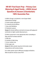 NR 601 Final Exam Prep &ndash; Primary Care Maturing & Aged Family &ndash; &lpar;2026&rpar; Actual Questions & Answers &lpar;Chamberlain&rpar; 100- Guarantee Pass&period;pdf&NewLine;&NewLine;