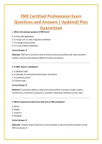 FME Certified Professional Exam Questions and Answers &vert; Updated&vert; Pass Guaranteed