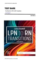 LPN to RN Transitions 6th Edition by Claywell &mdash; Complete Test Bank&comma; All Chapters with Questions&comma; Answers & Full Solutions