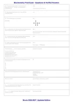 Biochemistry Final Exam - Practice Questions & Verified Answers PDF 2026-2027