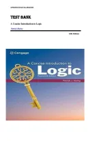 A Concise Introduction to Logic 14th Edition by Patrick J&period; Hurley &mdash; Complete Test Bank with All Chapters&comma; Multiple Choice Questions&comma; Answers & Full Solutions