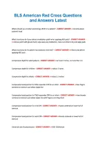 BLS American Red Cross Questions &NewLine;and Answers Latest 