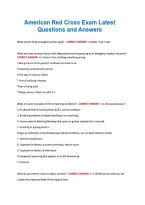 American Red Cross Exam Latest &NewLine;Questions and Answers