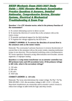 NEIEP Mechanic Exam 2026&sol;2027 Study Guide &vert; IUEC Elevator Mechanic Examination Practice Questions & Answers&comma; Detailed Rationales&comma; Comprehensive Review&comma; Elevator Systems&comma; Electrical & Mechanical Troubleshooting & Exam Prep
