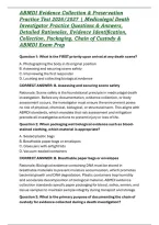 ABMDI Evidence Collection & Preservation Practice Test 2026&sol;2027 &vert; Medicolegal Death Investigator Practice Questions & Answers&comma; Detailed Rationales&comma; Evidence Identification&comma; Collection&comma; Packaging&comma; Chain of Custody & ABMDI Exam Prep