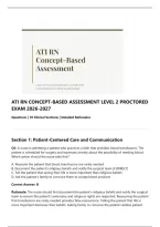 Ati Rn Concept-Based Assessment Level 2 Proctored Exam 2026-2027