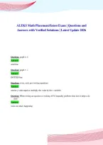 ALEKS Math Placement Questions and Answers&NewLine;with Verified Solutions &vert; Latest Update 2026