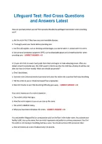 Lifeguard Test&colon; Red Cross Questions &NewLine;and Answers Latest