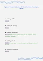 Algebra&lowbar;and&lowbar;Trigonometry&lowbar;3 Questions and Answers&NewLine;with Verified Solutions &vert; Latest Update 2026