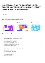 Halderman Chapter 18 &ndash; Horn&comma; Wiper & Blower Motor Circuits 2026&sol;2027 &ndash; Study Guide & Practice Questions