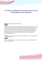 ALS Module 1 Questions and Answers&NewLine;with Verified Solutions &vert; Latest Update 2026