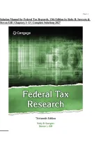 Testbank for Federal Tax Research 13th Edition by Roby B&period; Sawyers & Steven Gill