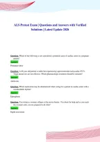 ALS Pretest Questions and Answers&NewLine;with Verified Solutions &vert; Latest Update 2026