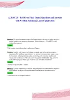 ALS3 Questions and Answers&NewLine;with Verified Solutions &vert; Latest Update 2026