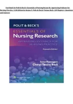 Testbank for Polit & Beck's Essentials of Nursing Research 11th Edition All Chapters
