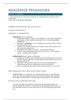 Samenvatting  Thema&rsquo;s uit de hedendaagse wijsgerige pedagogiek colleges 
