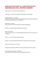 Exos Xps Prep Exam July 2026 Updated With &NewLine;Questions And Well-Verified Answers