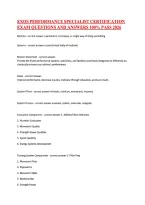 Exos Exam Bundle Questions And Answers 