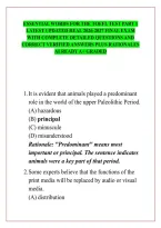 Essential Words For The Toefl Test Part 1 Latest Updated Real 2026-2027 Final Exam With Complete Detailed Questions And Correct Verified Answers Plus Rationales Already A&plus; Graded