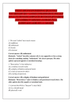 Toefl Advanced Personal Qualities Vocabulary Set 7 Latest Updated Real 2026-2027 Final Exam With Complete Detailed Questions And Correct Verified Answers Plus Rationales Already A&plus; Graded