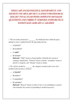 Toefl Advanced Politics&comma; Government&comma; And Society Vocabulary Set 2 Latest Updated Real 2026-2027 Final Exam With Complete Detailed Questions And Correct Verified Answers Plus Rationales Already A&plus; Graded