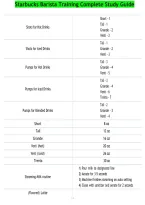 Starbucks Barista Training Complete Study Guide