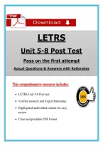 LETRS Units 5-8 Post Test &lpar;Latest 2026&sol;2027&rpar; Actual Questions & Answers with Rationales A&plus; Graded &vert; Updated PDF