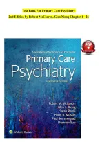Test Bank For Primary Care Psychiatry &NewLine;2nd Edition by Robert McCarron&comma; Glen Xiong Chapter 1 - 26&NewLine;