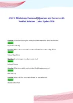 AMCA Phlebotomy Exam  &vert; Questions and Answers&NewLine;with Verified Solutions &vert; Latest Update 2026