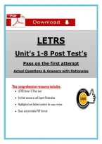 LETRS Units 1-8 Post Tests &lpar;Latest 2026&sol;2027&rpar; Actual Questions & Answers with Rationales A&plus; Graded &vert; Updated PDF