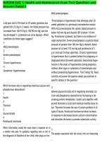 NUR208 EAQ 1&colon; Health and Maintenance Exam Test Questions and&NewLine;Answers Rated A