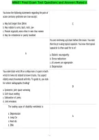 NR601 Final Exam Test Questions and Answers Rated A