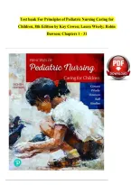 Test bank For Principles of Pediatric Nursing Caring for Children&comma; 8th Edition by Kay Cowen&semi; Laura Wisely&semi; Robin Dawson&semi; Chapters 1 - 31