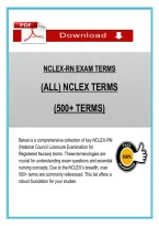 NCLEX-RN Exam Terms &lpar;Latest 2026&sol;2027&rpar; 500&plus; Nclex Questions & Answers with Rationales A&plus; Graded &vert; Updated PDF