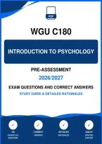 C180 Pre-Assessment &ndash; Wgu Introduction To &NewLine;Psychology &ndash; &lpar;2026&rpar; Original Exam-Focused &NewLine;Questions & Study Guide