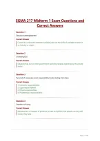 SGMA 217 Midterm 1 Exam Questions and Correct Answers&period;
