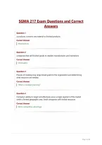 SGMA 217 Exam Questions and Correct Answers&period;