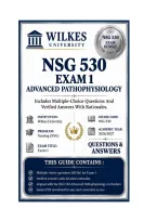 NSG 530 Exam 1 Advanced Pathophysiology Questions And Answers 2026&sol;2027 Wilkes University